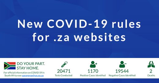 Sacoronavirus Copyable Website Banner For South African Websites